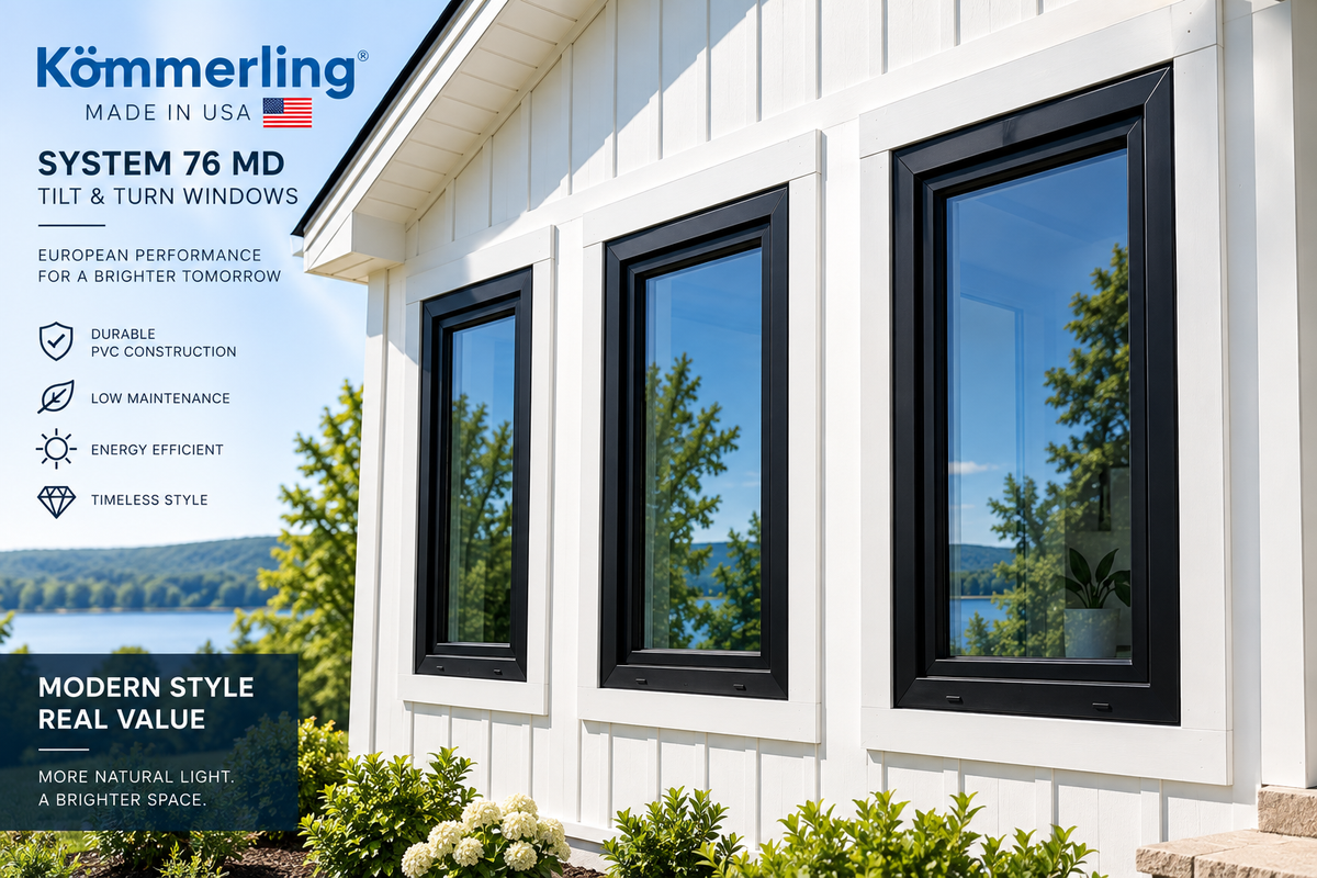 TILT & TURN WINDOW - Black or White - 3 Sizes Available