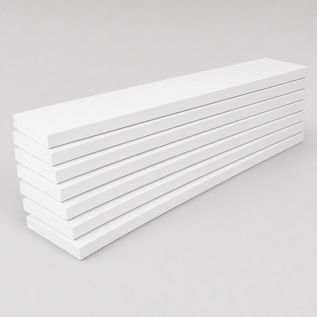 White PVC Baseboard Trim 10 Pack – Celuka Process