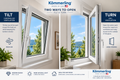 TILT & TURN WINDOW - Black or White - 3 Sizes Available