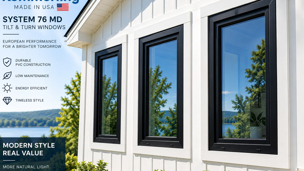 TILT & TURN WINDOW - Black or White - 3 Sizes Available